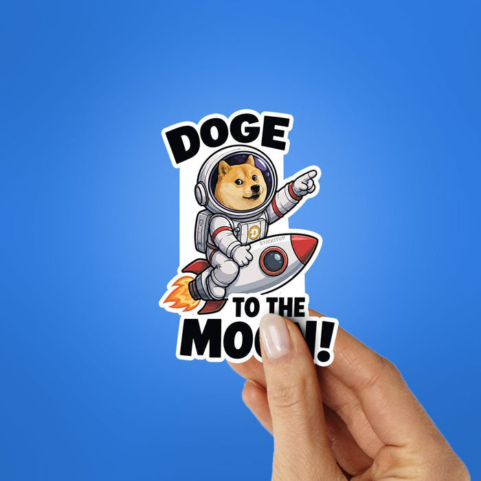Doge to the Moon Sticker - Stickers | STICK IT UP
