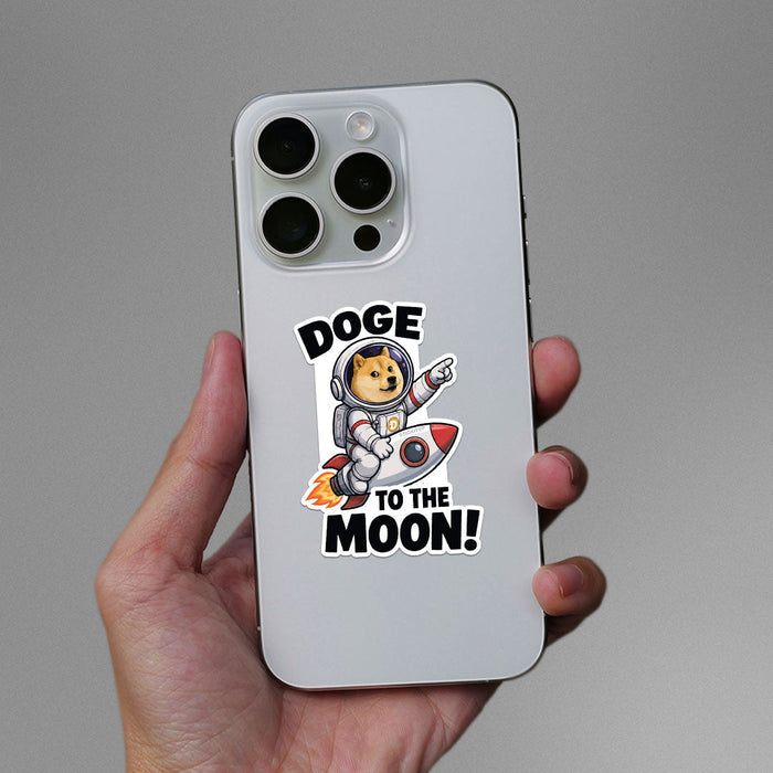 Doge to the Moon Sticker - Stickers | STICK IT UP