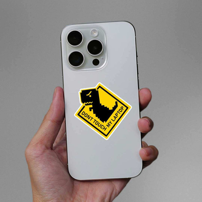 Dont Touch My Laptop Dino Sticker - Stickers | STICK IT UP