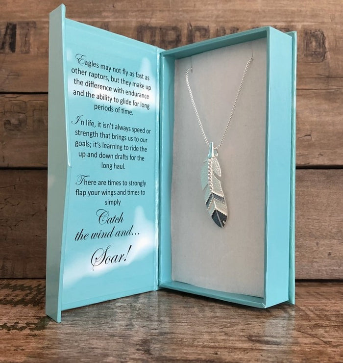 Eagle Feather Necklace in Box