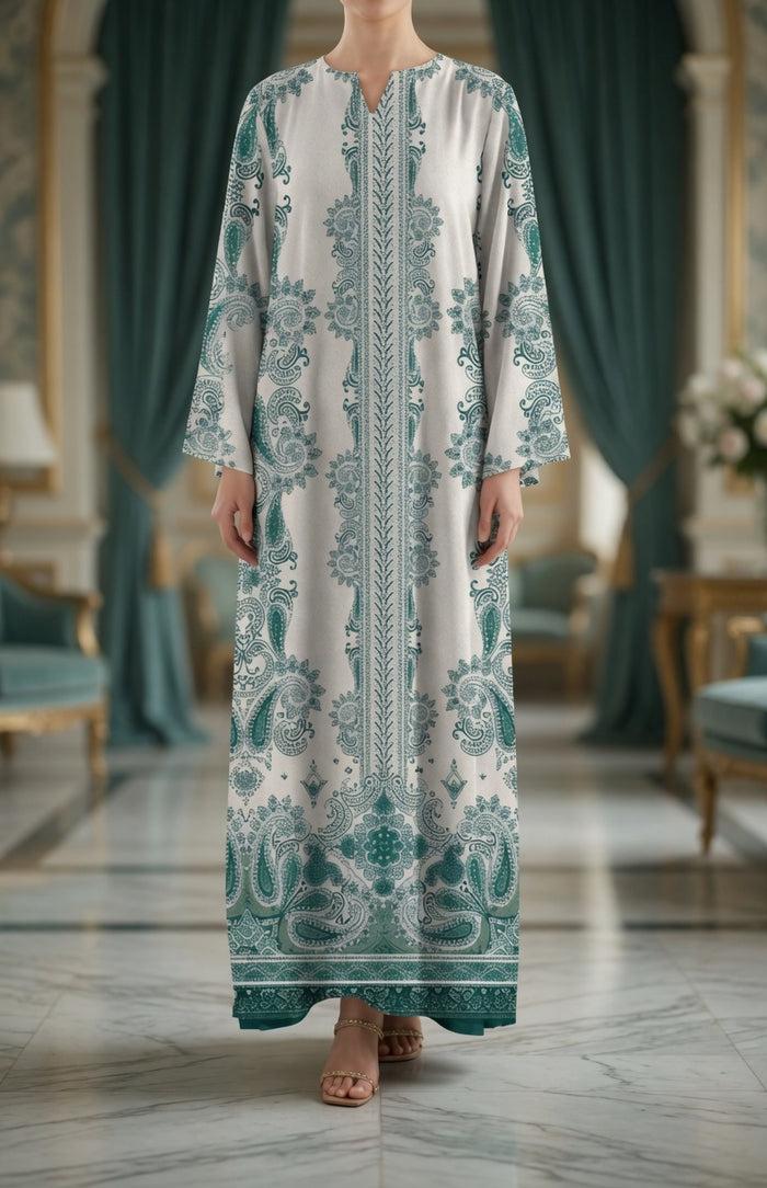 Emerald Ivory Kaftan