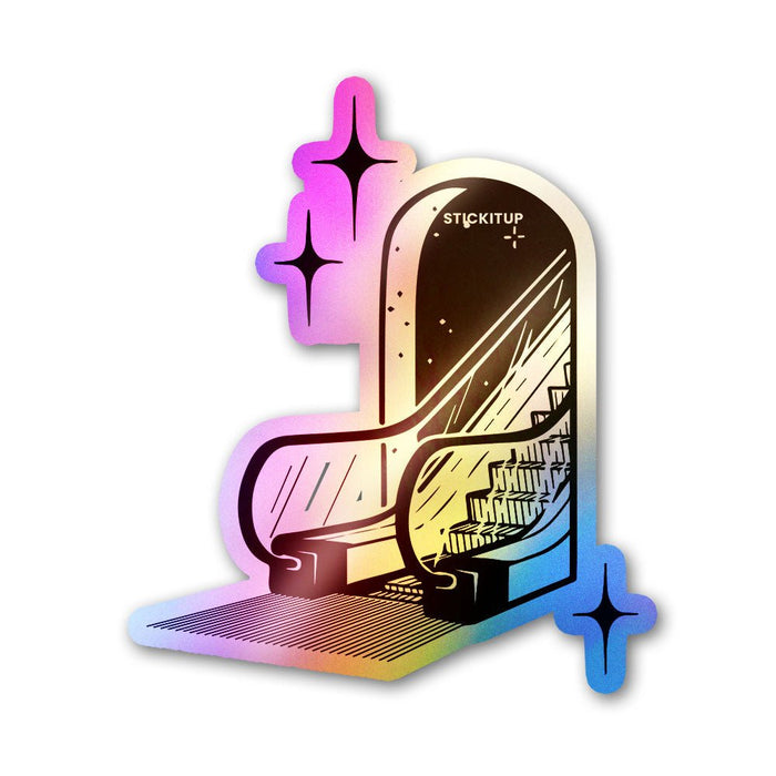 Escalator To The Stars Holographic Stickers - Holographic stickers | STICK IT UP