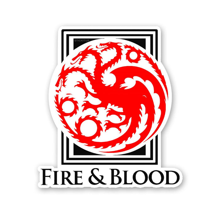 Fire and Blood Sticker - Stickers | STICK IT UP