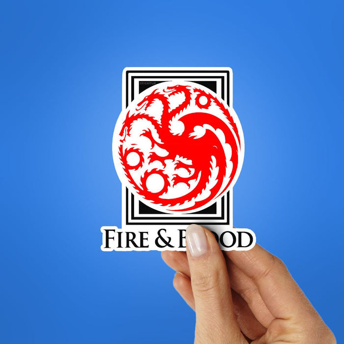 Fire and Blood Sticker - Stickers | STICK IT UP