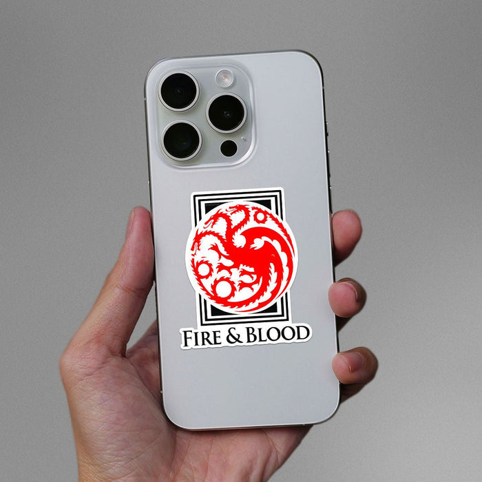 Fire and Blood Sticker - Stickers | STICK IT UP