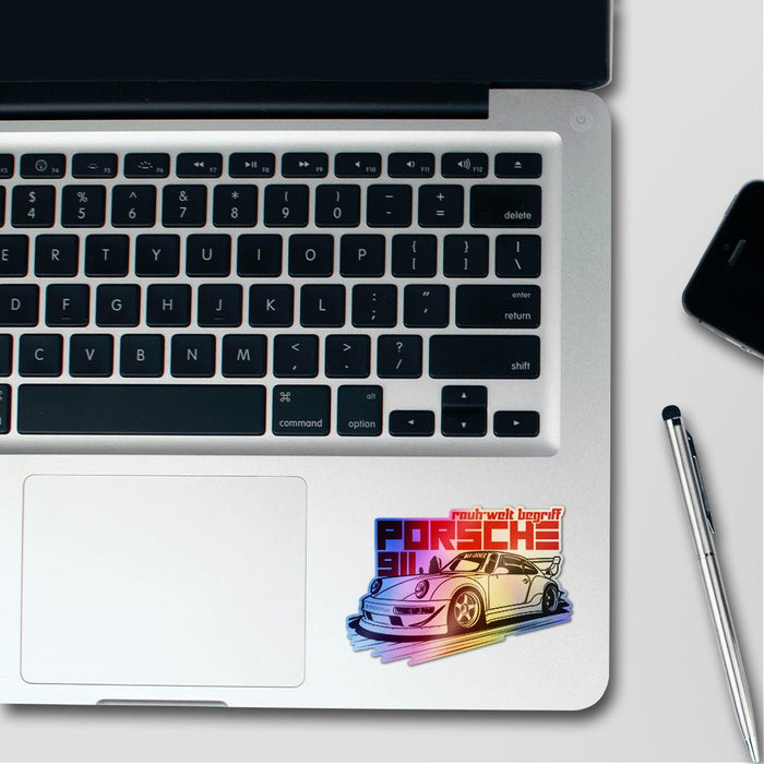Flat-Six Coupe Holographic Stickers - Holographic stickers | STICK IT UP