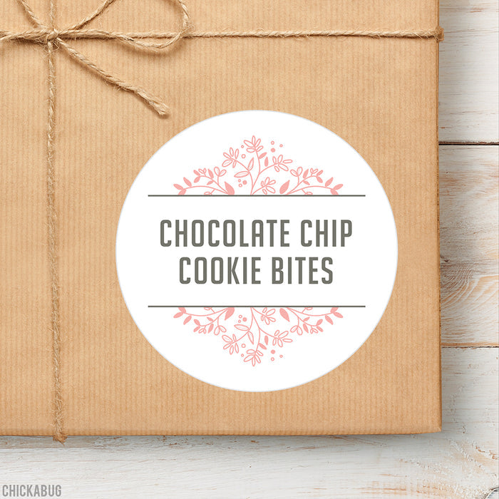 Floral Food & Baking Gift Labels