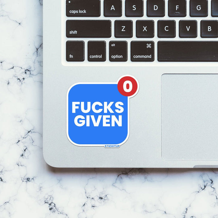 Fucks Given 0 Sticker - Stickers | STICK IT UP