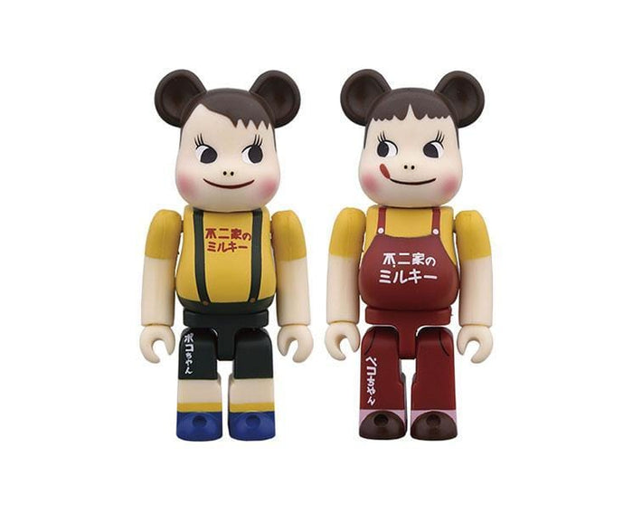 Fujiya x Bearbrick: Peko & Poko 100% Anime & Brands Sugoi Mart