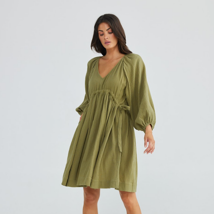 Gaia Dress Olive (Talisman)