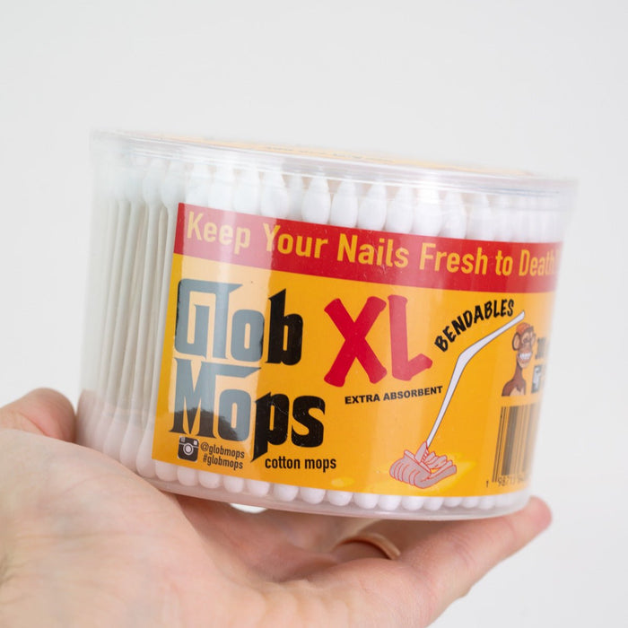Close up of Glob Mops XL cotton swab tips