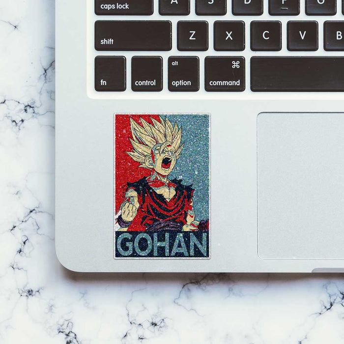 Golden Aura Warrior Glitter Sticker - Glitter Stickers | STICK IT UP