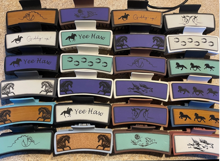 Hair Clips with Horse Designs!