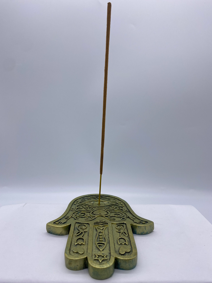Hamsa Gold Incense Holder