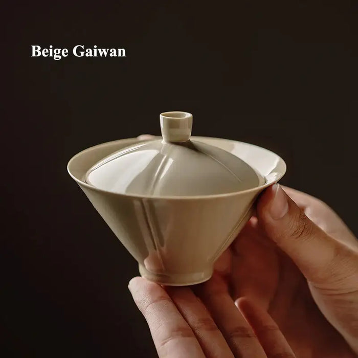 Handmade Yue Kiln Green Porcelain 100ml "Gai Wan",  50ml "Tea Cup" Gaiwan teacup tea wares teasers gongfu tea