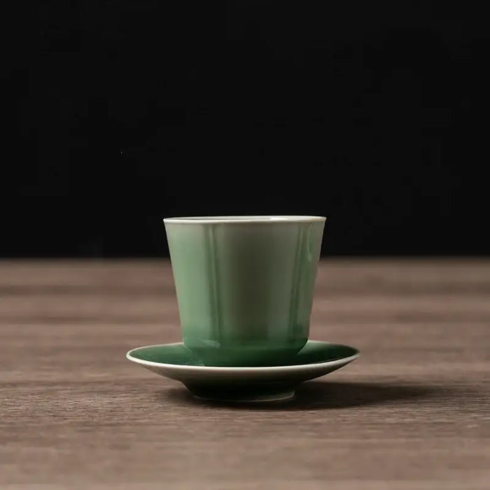 1set Green Teacup (with saucer)