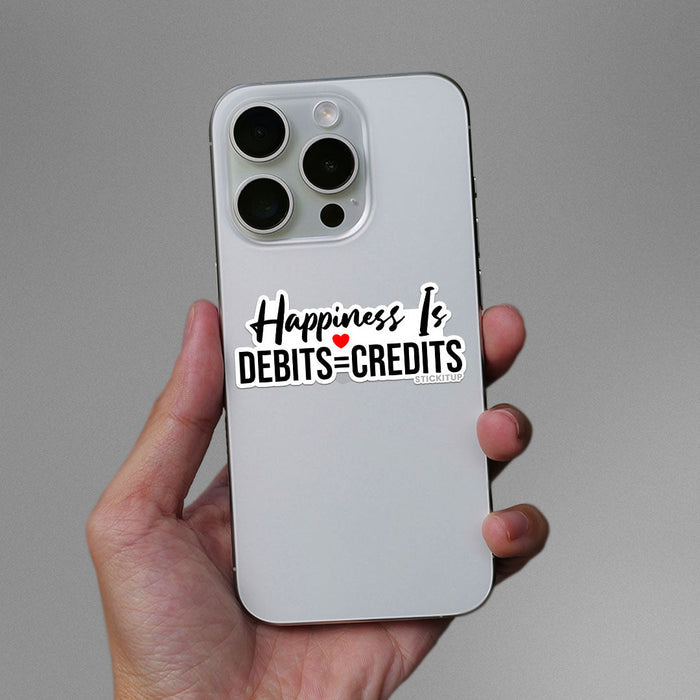 Happiness Is Debits Sticker - Stickers | STICK IT UP