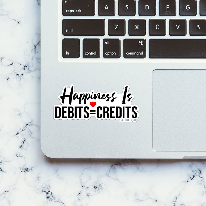 Happiness Is Debits Sticker - Stickers | STICK IT UP