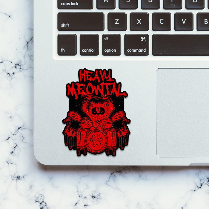 Heavy Meowtals Glitter Sticker - Glitter Stickers | STICK IT UP