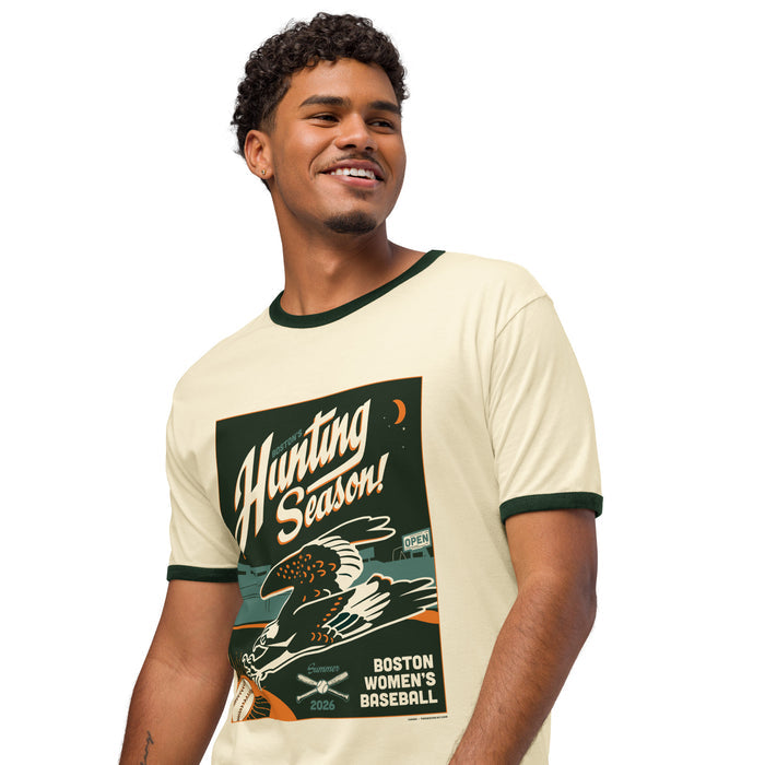 Hunting Season | Boston Women's Baseball | Unisex Ringer Tee