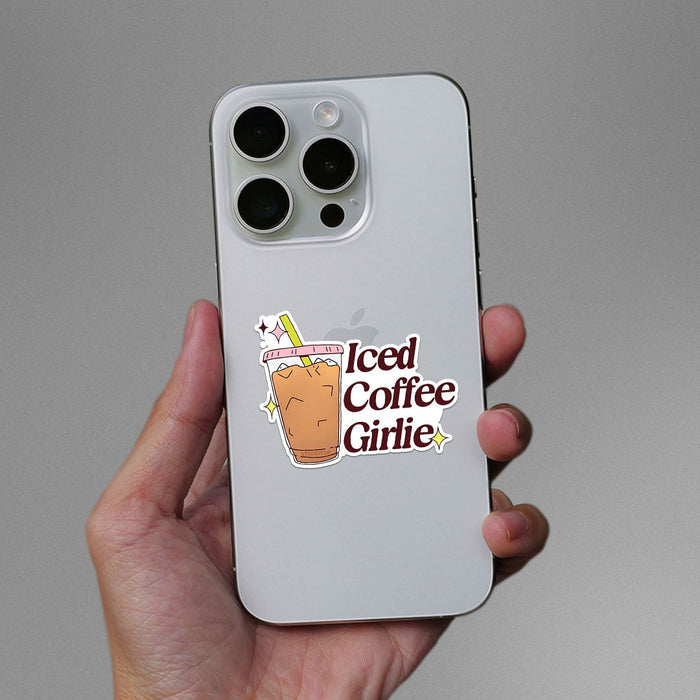 Iced Coffee Girlie Sticker - Stickers | STICK IT UP