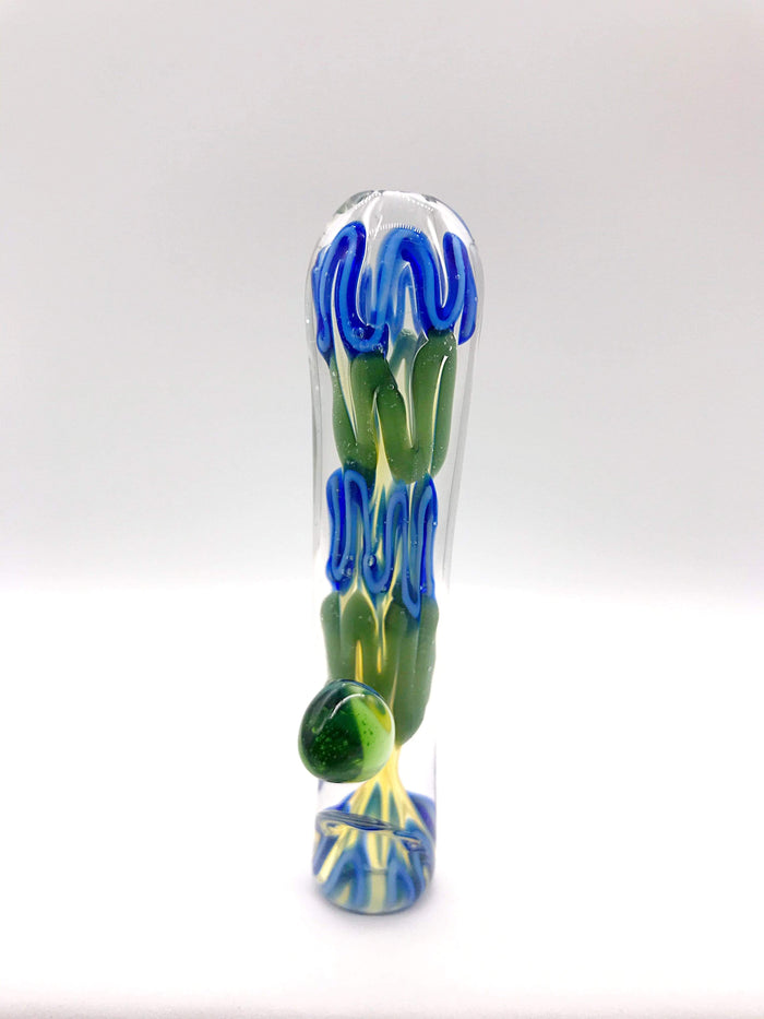 Smoke Station Hand Pipe Inside Out Colorful Chillum
