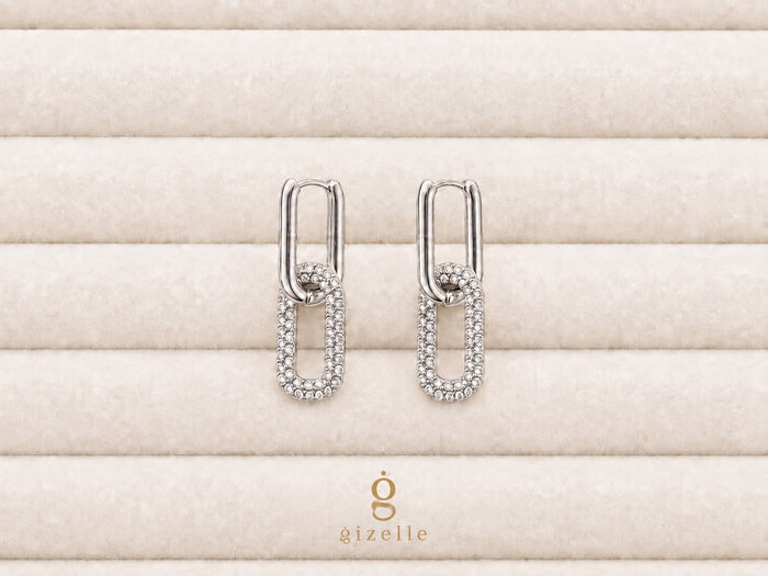 Interlink Earring Silver (Gizelle)