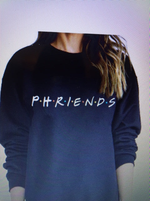 Jerzee Crew Neck  P.H.R.I.E.N.D.S    (aephi on the back)