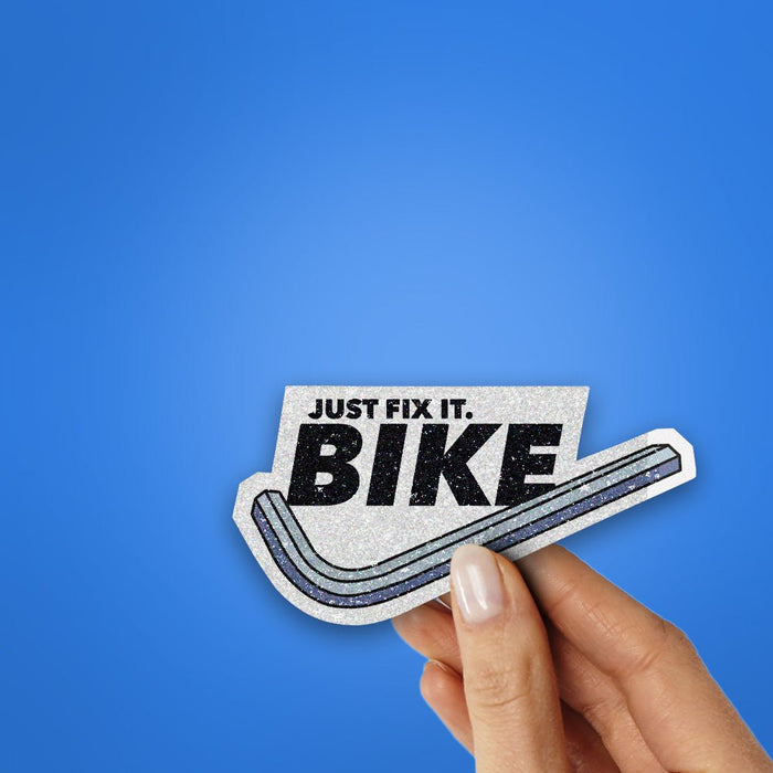 Just Fix It Bike Glitter Sticker - Glitter Stickers | STICK IT UP