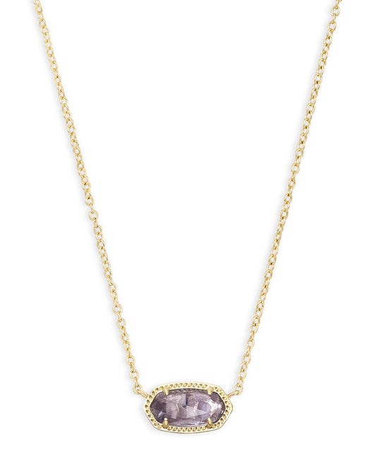 Kendra Scott - Necklace - Elisa Pendant Gold - Purple Amethyst - Findlay Rowe Designs