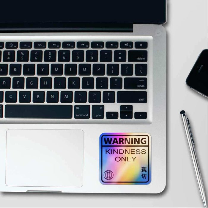 Kindness only Holographic Stickers - Holographic stickers | STICK IT UP