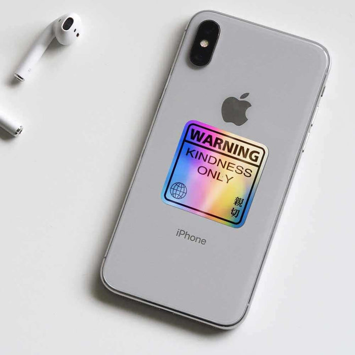 Kindness only Holographic Stickers - Holographic stickers | STICK IT UP