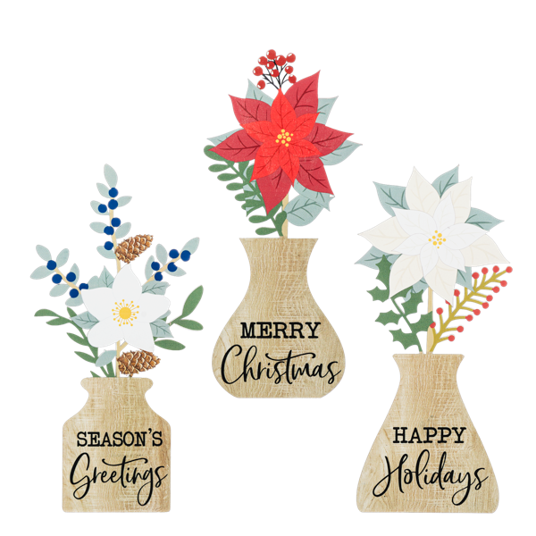 Laser Cut Flower Desk Plaques
