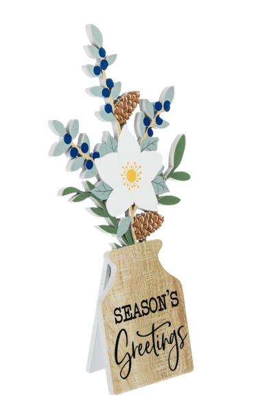 Laser Cut Flower Desk Plaques