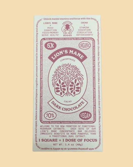 Lion's Mane Dark Chocolate - La Lovely Vintage