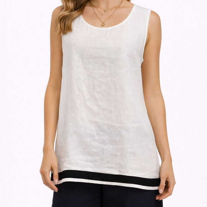 Long Linen Tank Top (Sirocco)