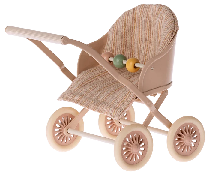 Maileg Baby Mice Stroller - Rose