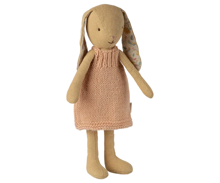 Maileg Size 1 Bunny - Cream Yellow - Knitted Dress