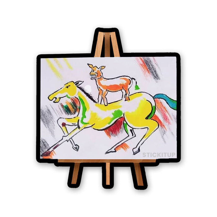 Majnu Bhai Painting Sticker - Stickers | STICK IT UP