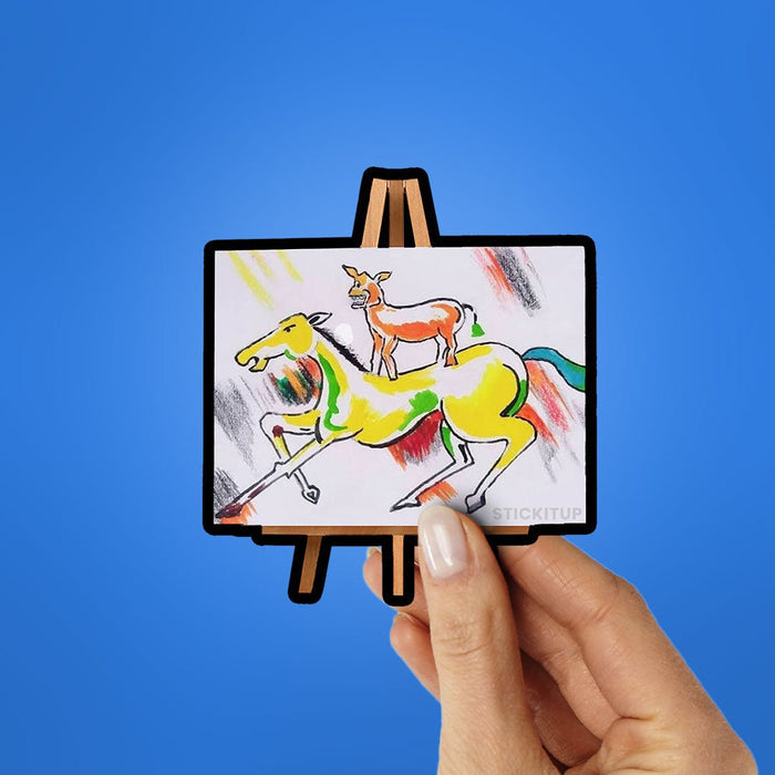 Majnu Bhai Painting Sticker - Stickers | STICK IT UP