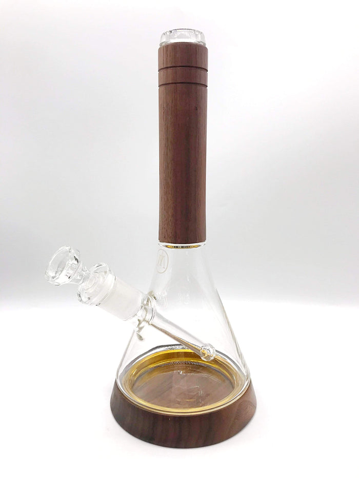 Smoke Station Water Pipe Black Walnut Marley Natural Hand Blown Borosilicate Water Pipe