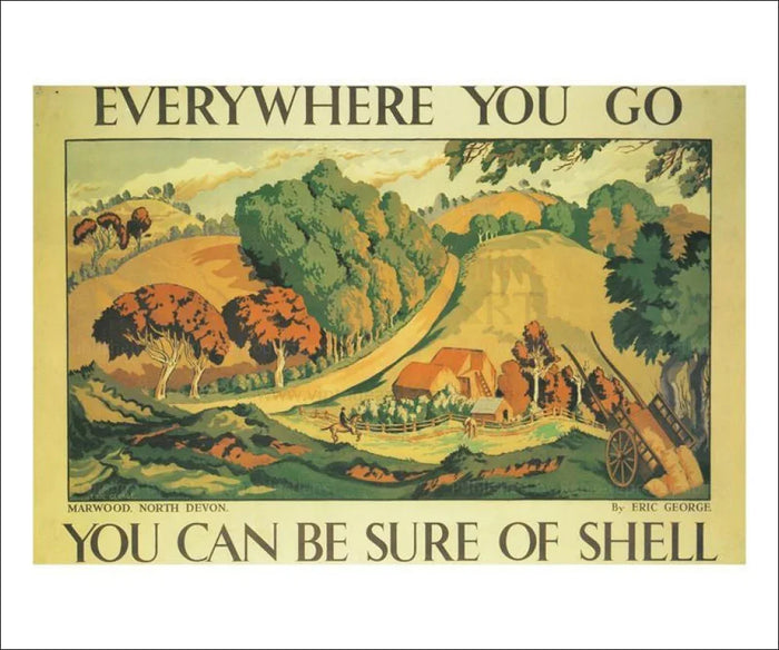 Marwood, North Devon, 1932 - VINTAGEARTREPRINTS.COM