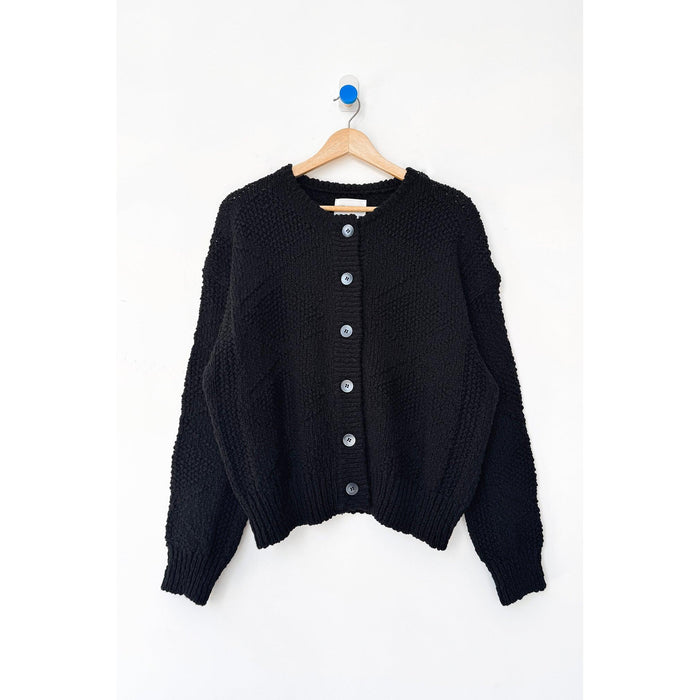 Mason Cotton Cardigan | Black