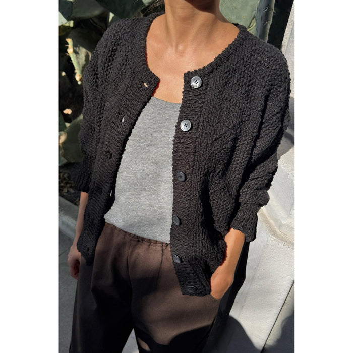 Mason Cotton Cardigan | Black