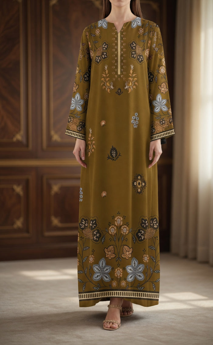 Mehr-e-Olive Bloom Kaftan