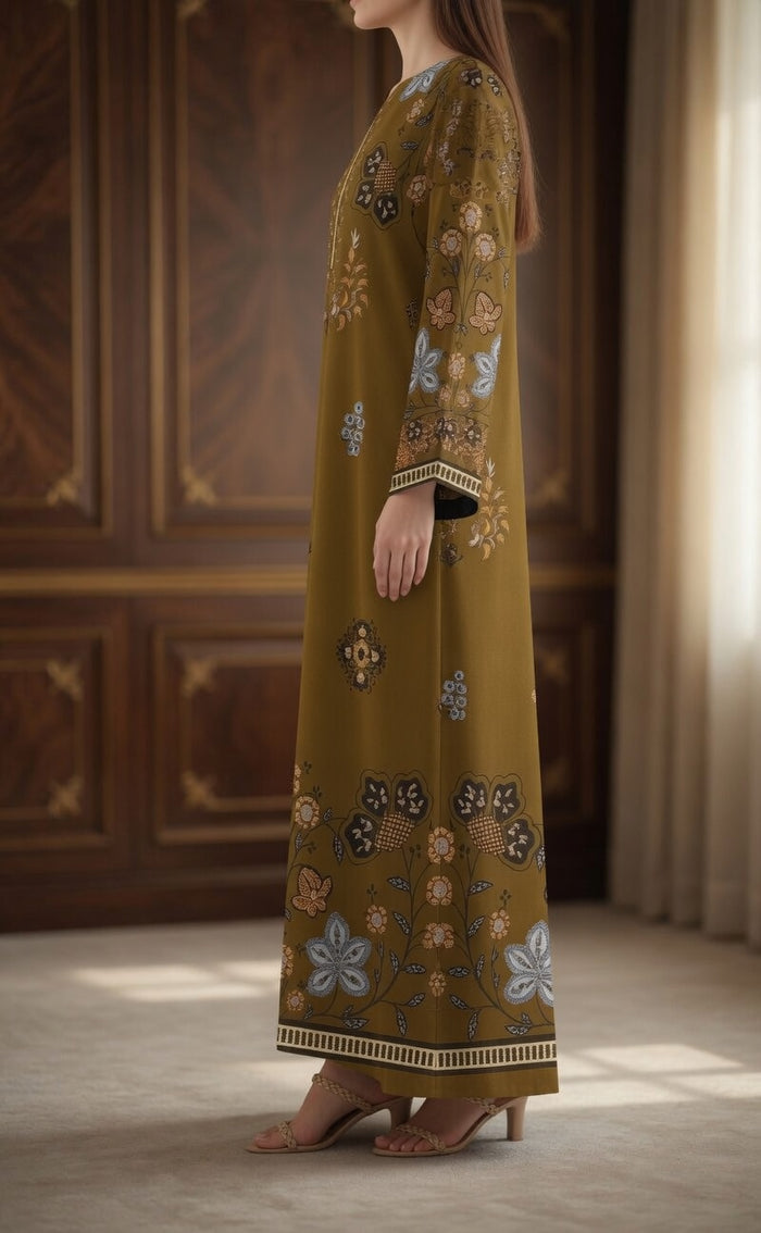 Mehr-e-Olive Bloom Kaftan