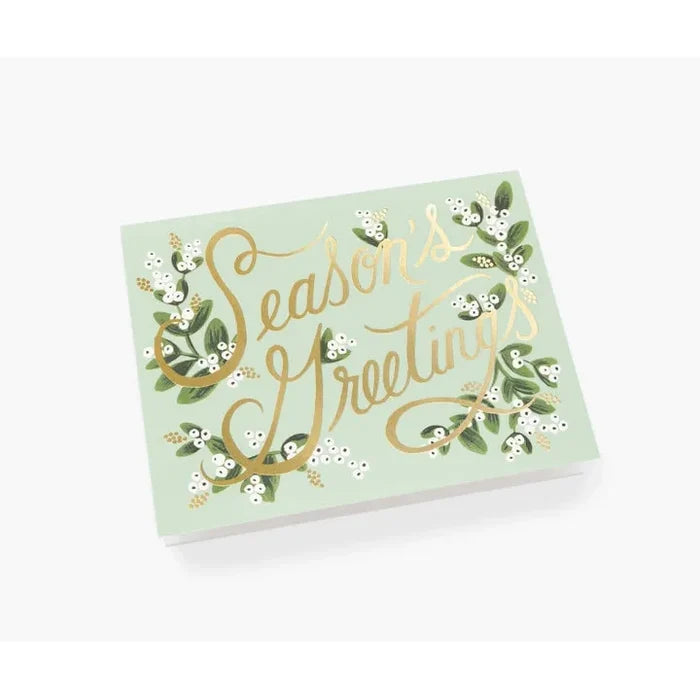 Mistletoe Season's Greetings Card