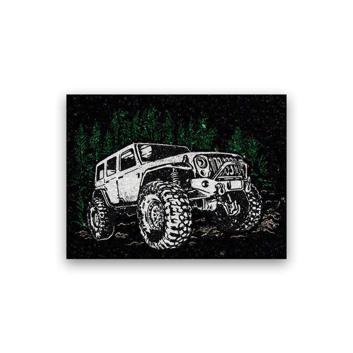 Monster Jeep Glitter Sticker - Glitter Stickers | STICK IT UP