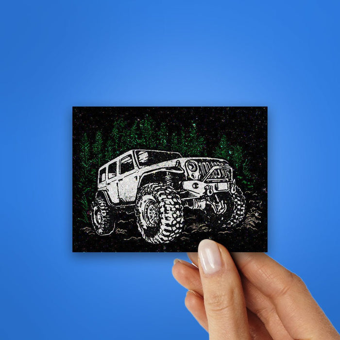 Monster Jeep Glitter Sticker - Glitter Stickers | STICK IT UP