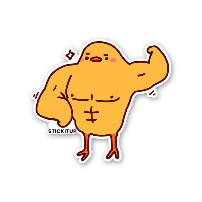 Muscular Chicken Sticker - Stickers | STICK IT UP